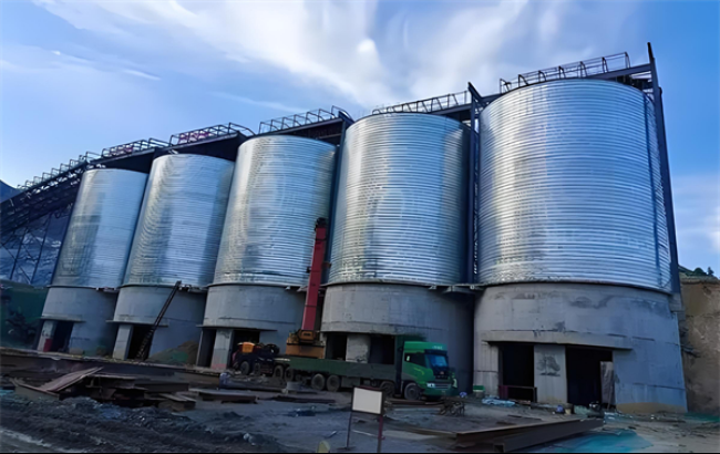 银川螺旋卷板仓施工现场